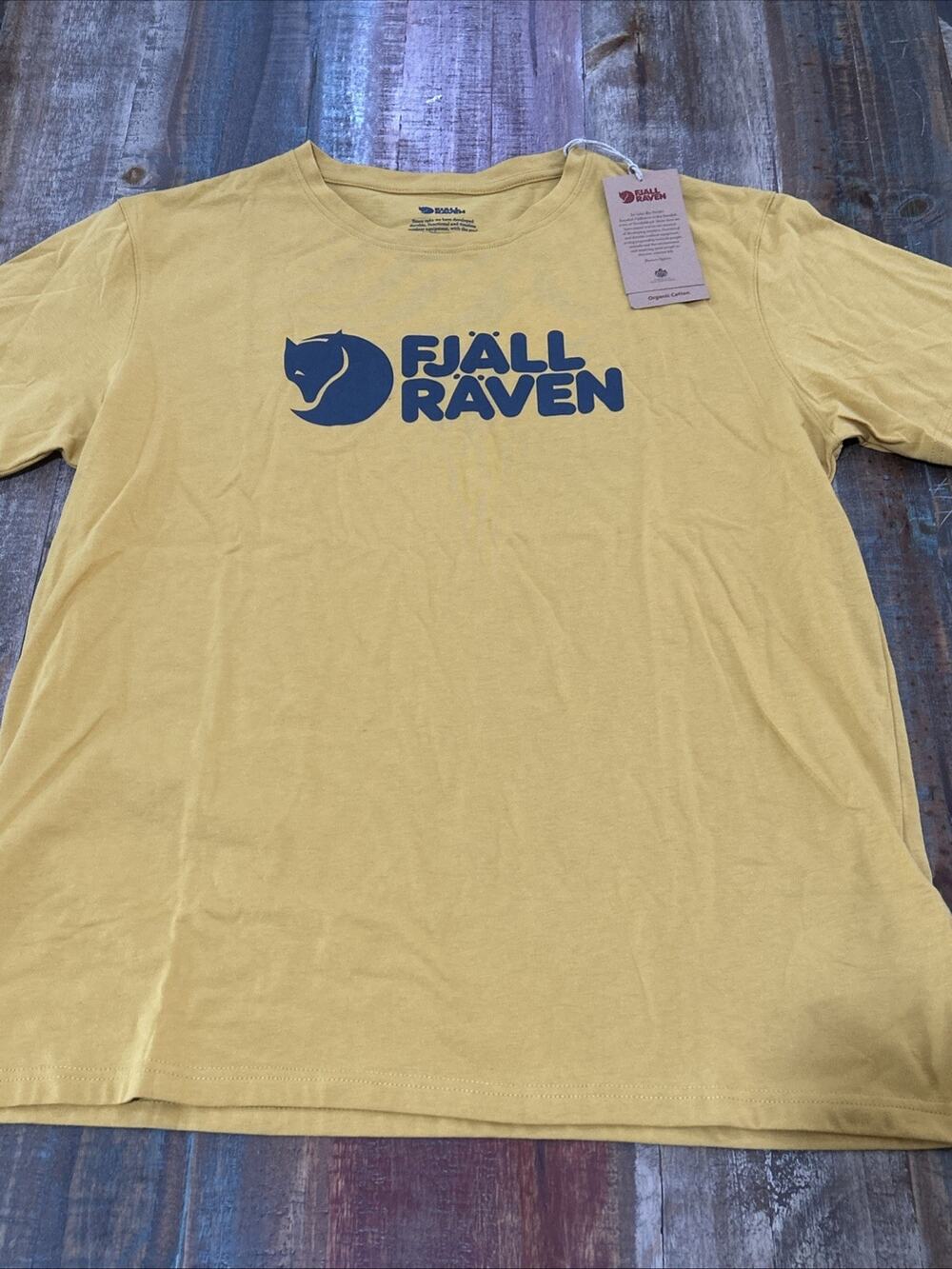 Fjäll Räven Sweden Fox T Shirt Yellow Short Sleeve Mens Size XXLarge NWT